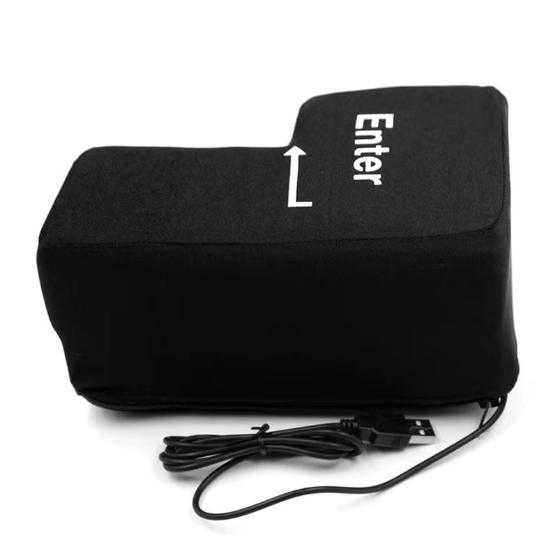 Anti-Stress Computer Huge Enter Key Big USB Keyboard Vent Button Pillow Desktop Stress Reliever Cushion USB Big Enter Key
